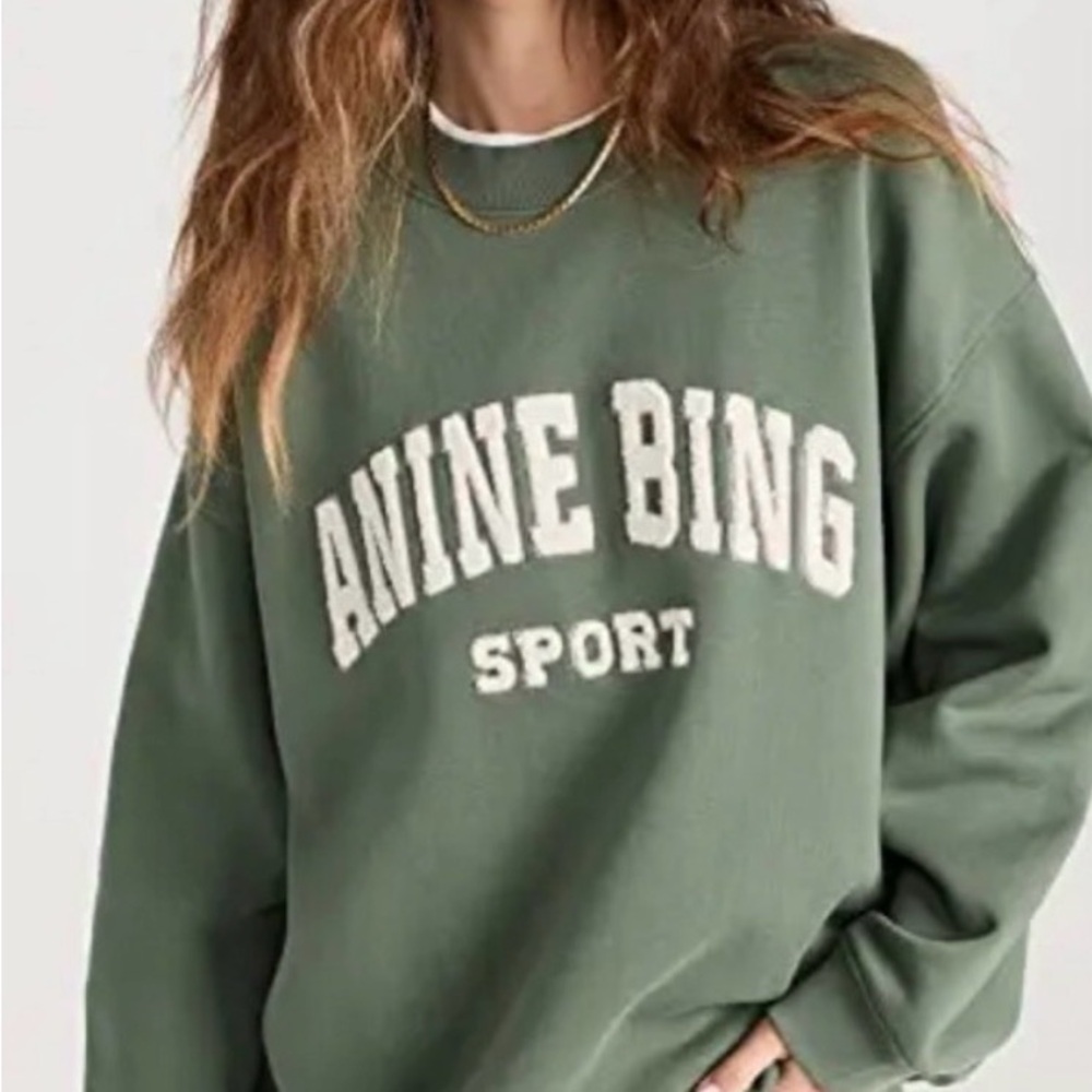 Anine Bing Sport Olive Sweatshirt - M